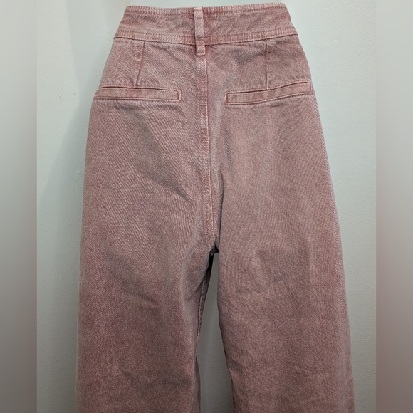Sezane 70s Feminine Preppy Dreamy Minimalist Romantic Pink Trousers Pants 40 - Picture 8 of 11